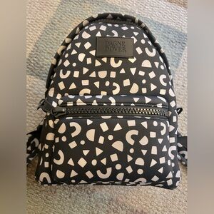 Dagne Dover Black and Beige Mini Back Pack
